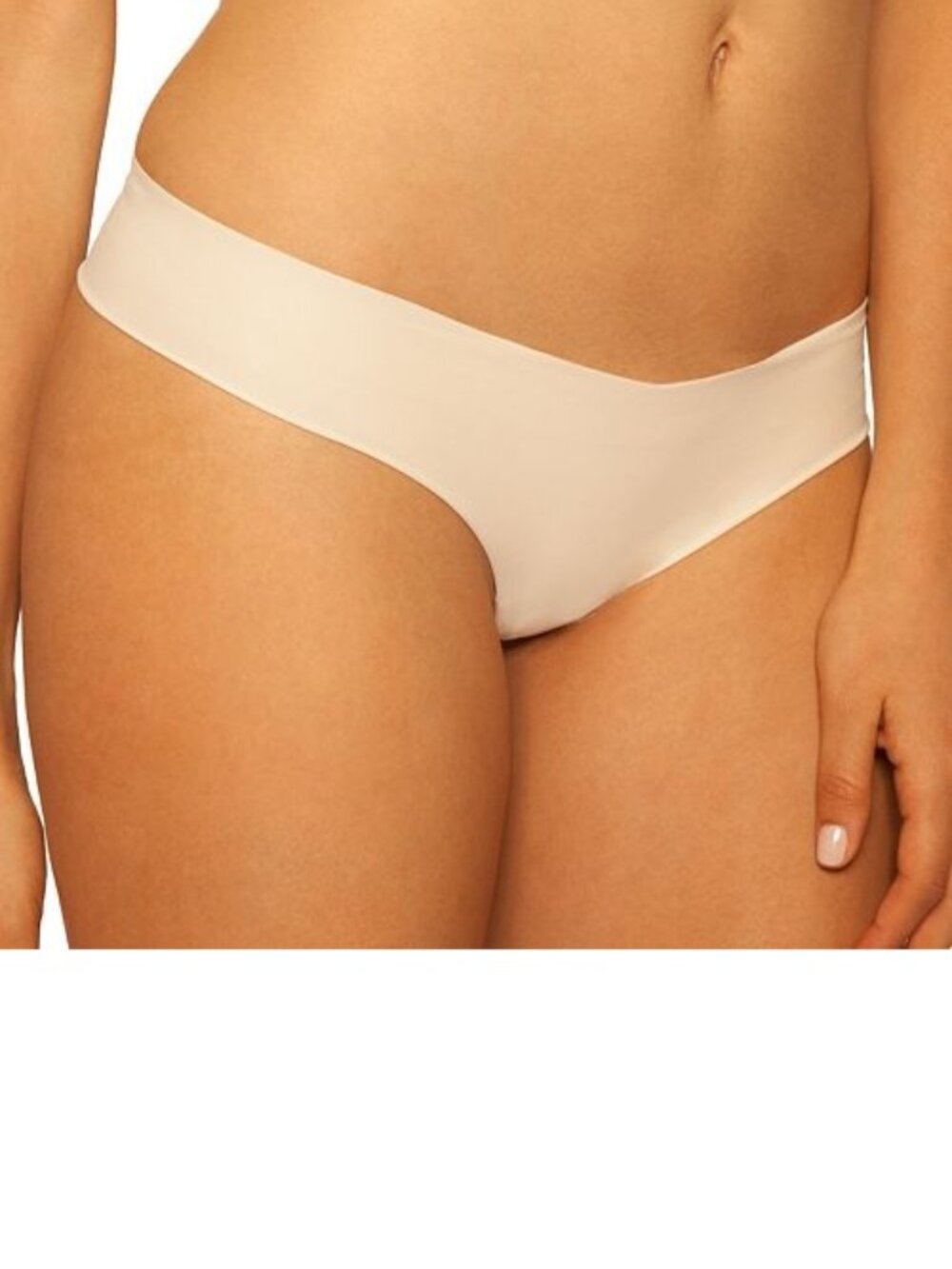 SO Juniors Smooth Thong Panty, Sandollar, Small